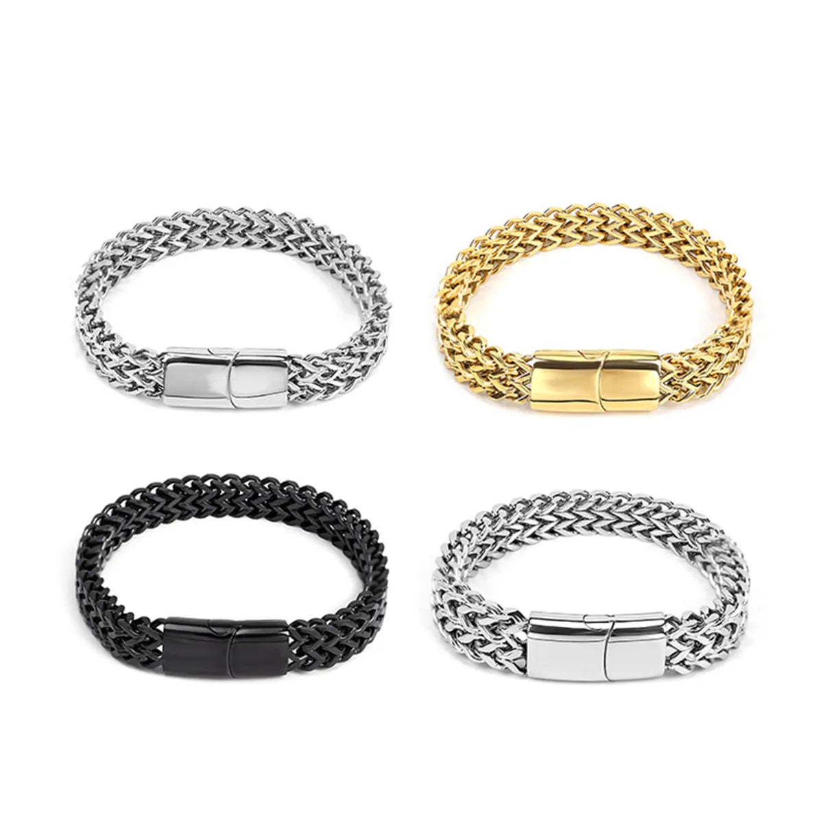 Fashion Crown Stainless Steel Polishing Unisex Bracelets
