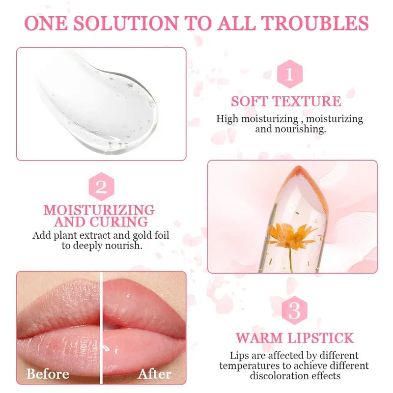 Royal Crystal Flower Lipsticks set
