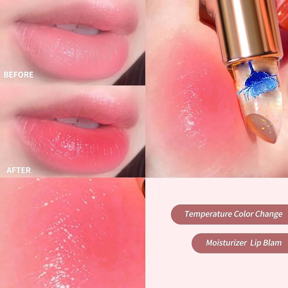Crystal Jelly Flower Lipstick & Lipbalm