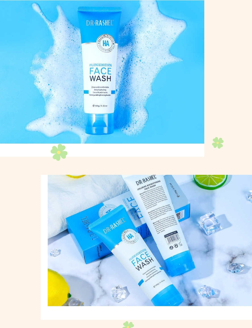 Facial Cleanser Deep Cleansing Moisturizing Hydrating Hyaluronic Acid Face Wash