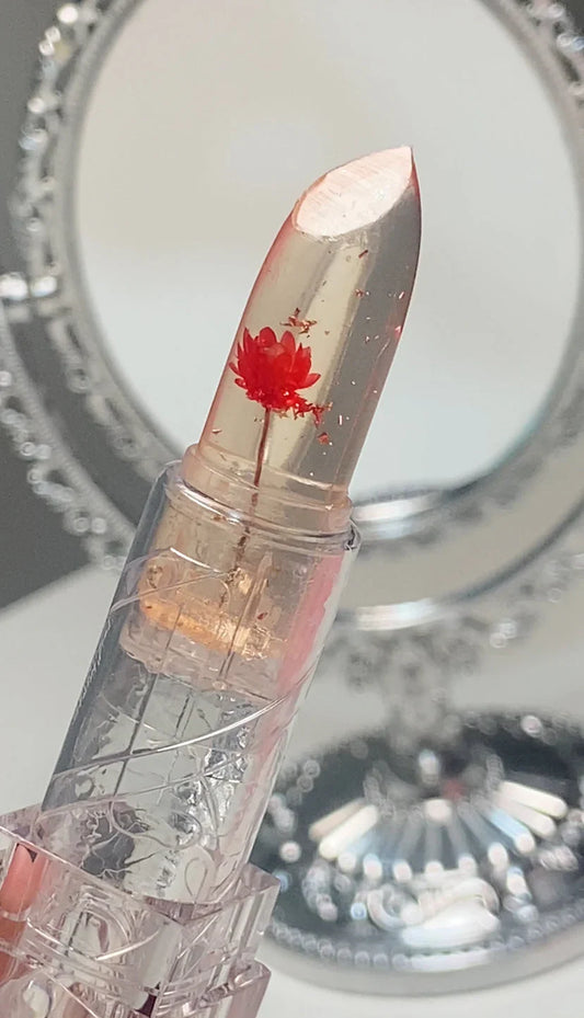 Crystal Jelly Flower Lipstick & Lipbalm