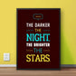 Shine Through the Night | Motivational Wall Art