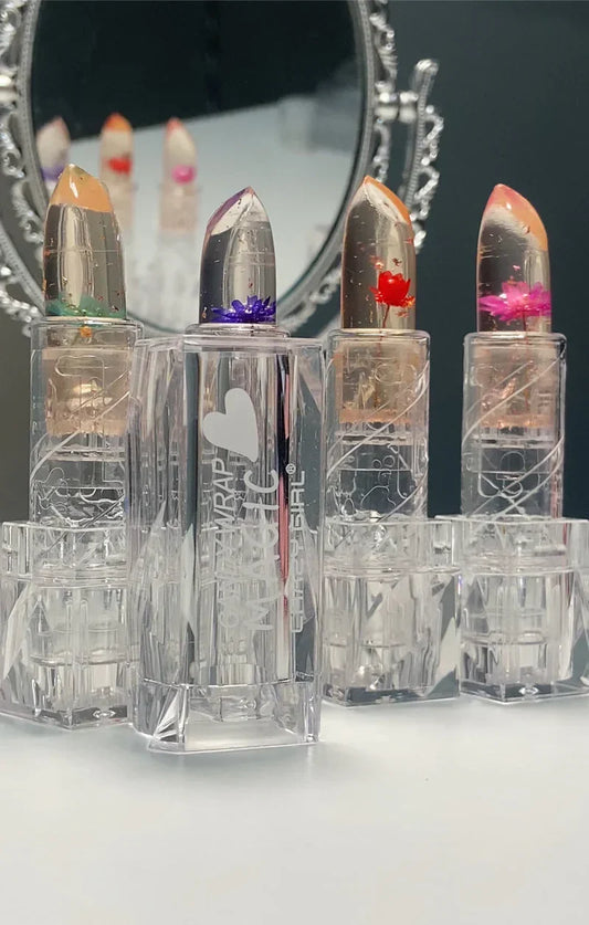 Crystal jel Flower Lipsticks & lipblam set