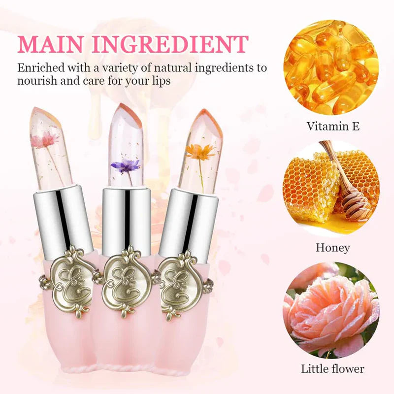 Royal Crystal Flower Lipsticks set