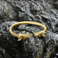 Stainless Steel Dragon Bracelet – 18K Gold Style Cable Wire Cuff Bangle for Men ✨