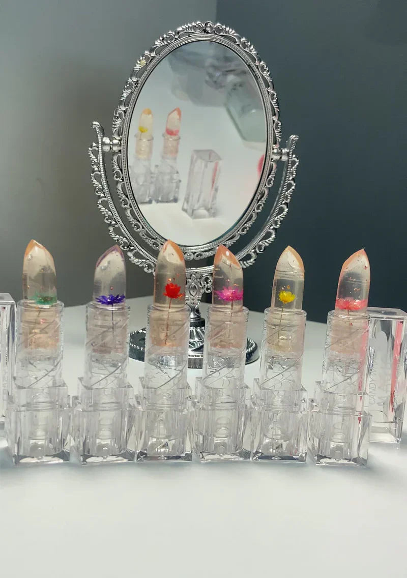 Crystal jel Flower Lipsticks & lipblam set