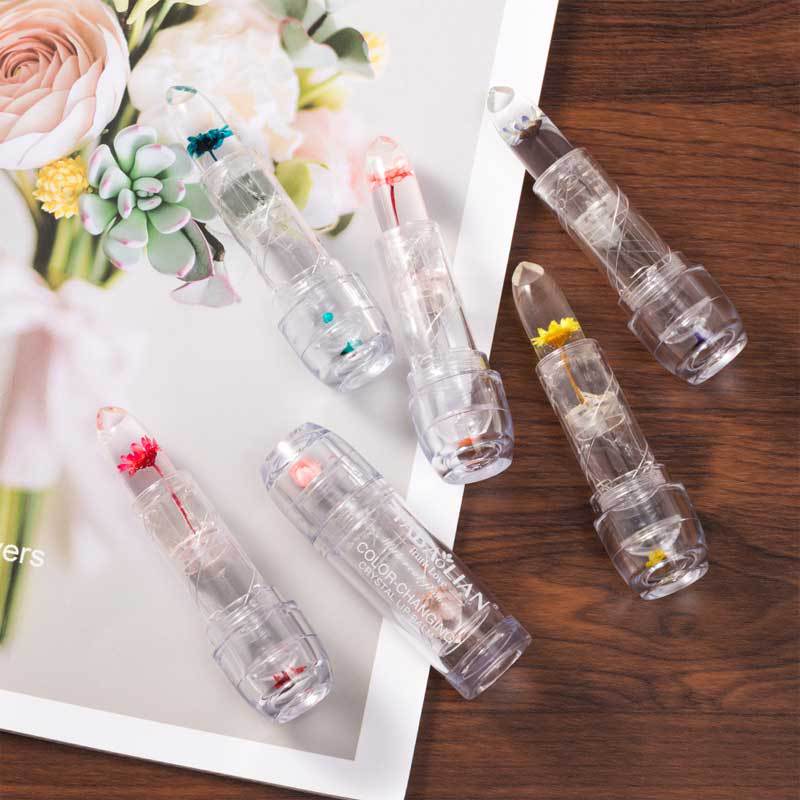 Crystal Jelly Flower Lipstick & Lipbalm