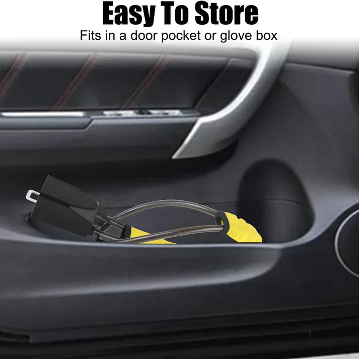 Car Seat Belt Steering Wheel Anti-Theft Locking Device