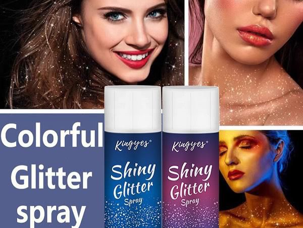 🌟 Shiny Glitter Spray, Body & Hair Glitter Spray